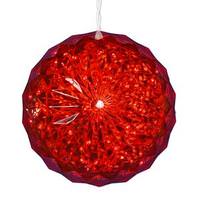 Vickerman 30 Light 6" LED Red Crystal Ball