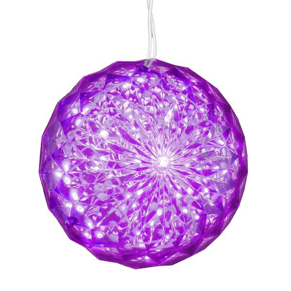 30 Light 6" LED Purple Crystal Ball