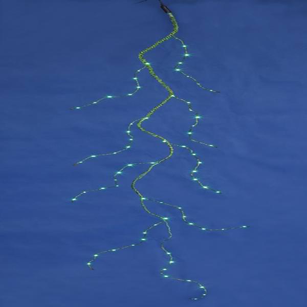 72 Light 6' Green Wire Green Tear Drop LED Micro String