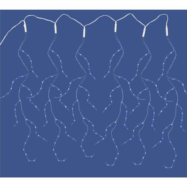 216 Light 4' Blue Wire Blue Tear Drop LED Micro String