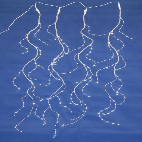 288 Light 2.5' Silver Wire White Tear Drop LED Micro String
