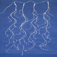 Vickerman 288 Light 2.5' Silver Wire White Tear Drop LED Micro String