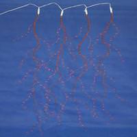 Vickerman 288 Light 2.5' Red Wire Red Tear Drop LED Micro String