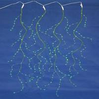 Vickerman 288 Light 2.5' Green Wire Green Tear Drop LED Micro String