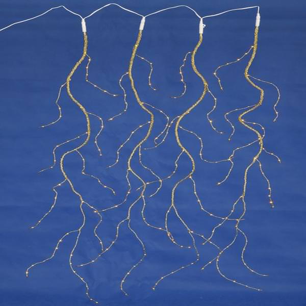 288 Light 2.5' Gold Wire Yellow Tear Drop LED Micro String