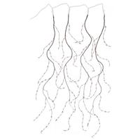 Vickerman 288 Light 6' Black Wire Orange Tear Drop LED Micro String