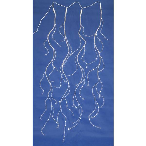432 Light 9' Silver Wire White Tear Drop LED Micro String
