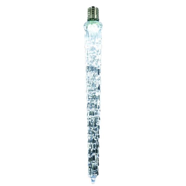 9" Cool White Falling Icicle LED C7