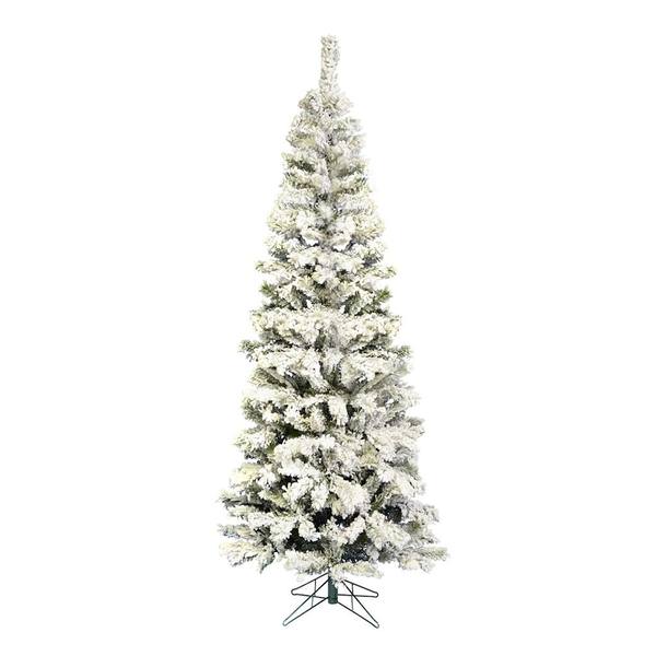 4.5' x 26" Artificial Flocked Pacific Pencil Tree