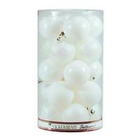Vickerman 3" White Matte Shiny Sequin Glitter Ball Ornament (16 pack)