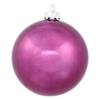 Vickerman 12" Plum Shiny Ball Ornament