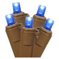 Vickerman 150 Light Brown Wire Blue 2' x 8' Wide Angle LED Net Light String
