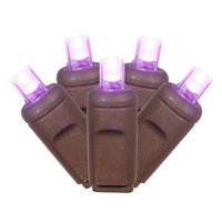 Vickerman 150 Light Brown Wire Purple 2' x 8' Wide Angle LED Net Light String