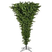 Vickerman 5.5' x 38" Artificial Green Upside Down Artificial Christmas Tree with 250 Multi Color Lights