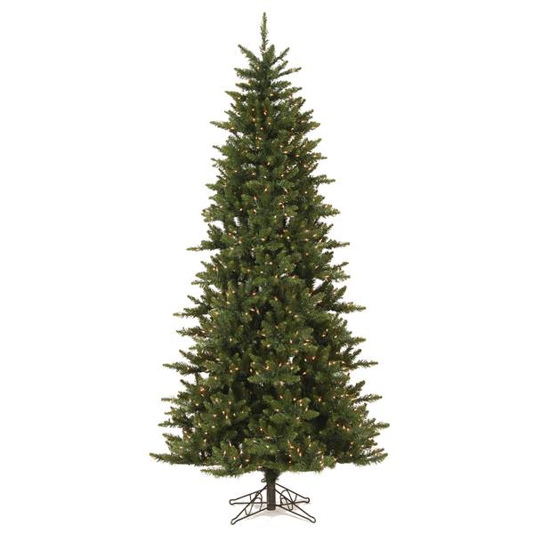 7.5' x 45" Artificial Camdon Fir Slim 650 Warm White Italian LED Lights