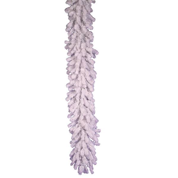9' x 16" Artificial Crystal White Spruce Garland 100 Clear Lights