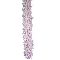 Vickerman 9' x 16" Artificial Crystal White Spruce Garland 100 Clear Lights