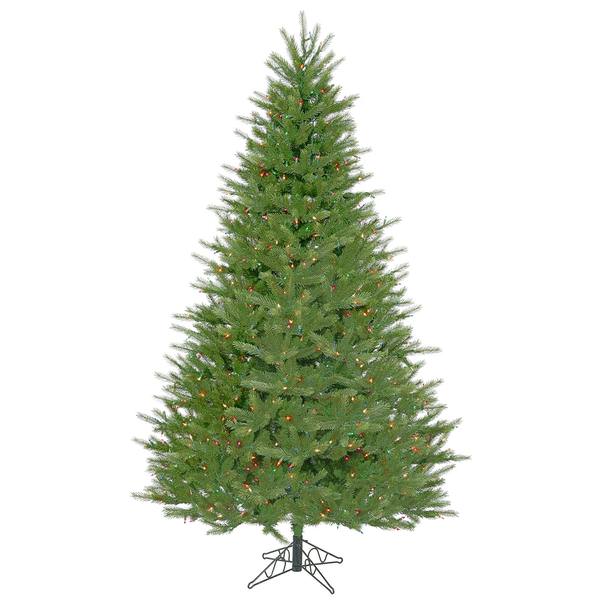 7.5' x 55" Artificial Bavarian Fir 850 Multi-Color Lights