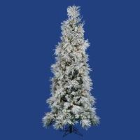 Vickerman 7.5' x 39" Artificial Flocked Swiss 350 Clear Lights