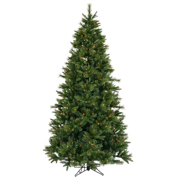 7.5' x 50" Artificial Butte Mixed Pine 700 Multi-Color Lights