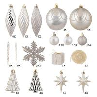 Vickerman 125 Piece Champagne Assorted Ornament Set