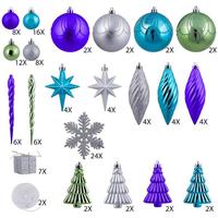 Vickerman 125 Piece Party Theme Assorted Ornament Set