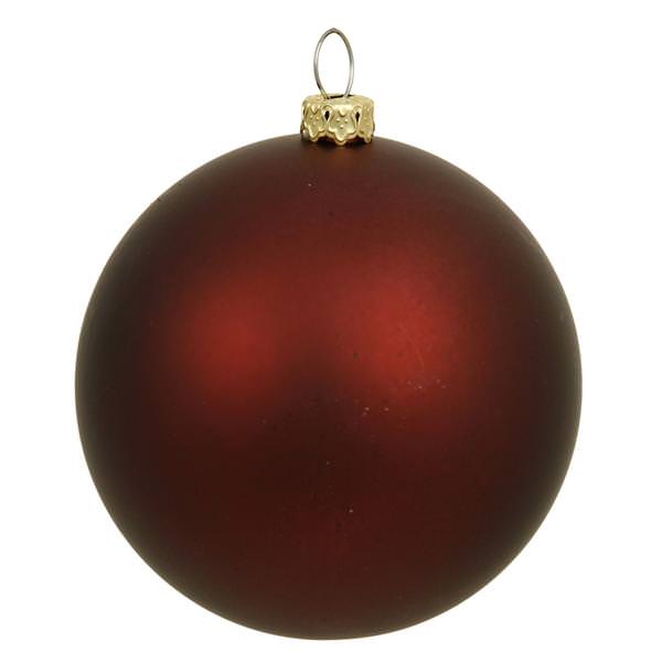 8" Burgundy Matte Ball Ornament