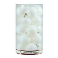 Vickerman 1.6" White Matte Shiny Glitter Sequin Ball Ornament (96 pack)