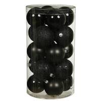 View 1.6" Jet Black 4 Assorted Finishes Ball Ornament (96 pack)