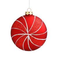 Vickerman 3.75" Red Matte Round Swirl Ornament (3 pack)
