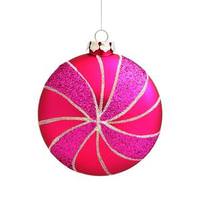Vickerman 3.75" Red / Purple Matte Round Swirl Ornament (3 pack)