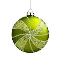 Vickerman 3.75" Lime Matte Round Swirl Ornament (3 pack)
