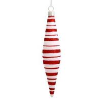Vickerman 5.5" Red / White Candy Cane Icicle Drop Ornament (6 pack)
