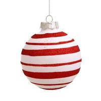 Vickerman 3" Candy Cane Ball Ornament (4 pack)