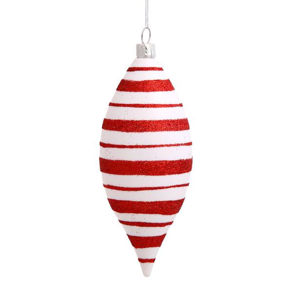 4.75" Red / White Candy Cane Drop Ornament (3 pack)