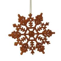 Orange Colored Christmas Tree Snowflake Ornaments