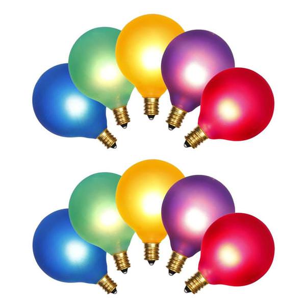 G50 Candelabra Screw Base Multi-Color (10 pack)