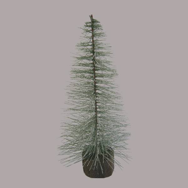 12" Blue Spruce Frosted Village Tree