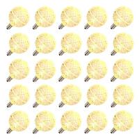 Vickerman G50 Candelabra Screw Base Warm White LED Faceted (25 pack)