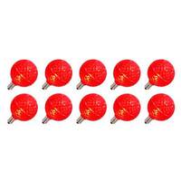 Vickerman G50 Candelabra Screw Base Red LED Faceted (10 pack)