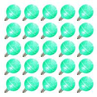 Vickerman G50 Candelabra Screw Base Green LED Faceted (25 pack)