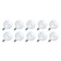 Vickerman 0.38 watt G50 Candelabra Screw Base Cool White Faceted LED (10 pack)
