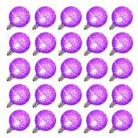 Vickerman G50 Candelabra Screw Base Purple LED Faceted (25 pack)