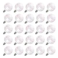 Vickerman G50 Candelabra Screw Base Pure White LED Faceted (25 pack)