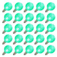 View 0.38 watt G40 Candelabra Screw Base Green Faceted LED (25 pack)