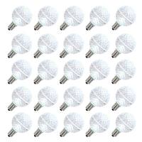 View 0.45 watt G50 Intermediate Screw Base Cool White LED Faceted (25 pack)