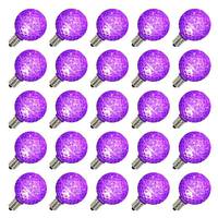 View 0.45 watt G50 Intermediate Screw Base Purple Faceted LED (25 pack)