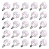 Vickerman G50 Intermediate Screw Base Pure White LED Faceted (25 pack)