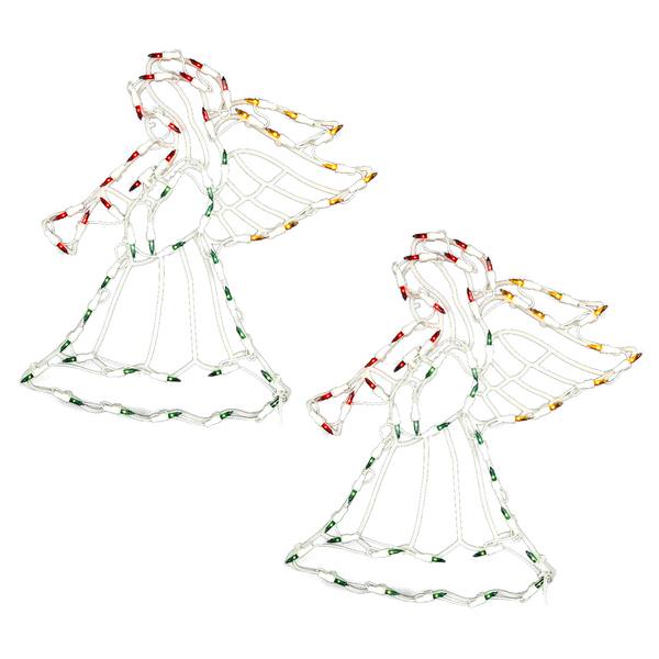 18" Angel Decor 50 Multi-Color Lights (2 pack)
