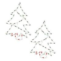 Vickerman 18" Tree Window Decor 50 Multi-Color Lights (2 pack)